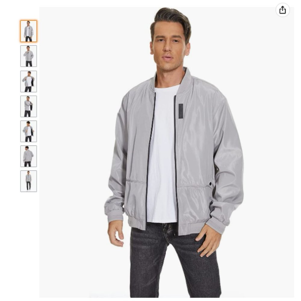 Hot island Men's jacket Size L -CHAMARRA GRIS TALLA L